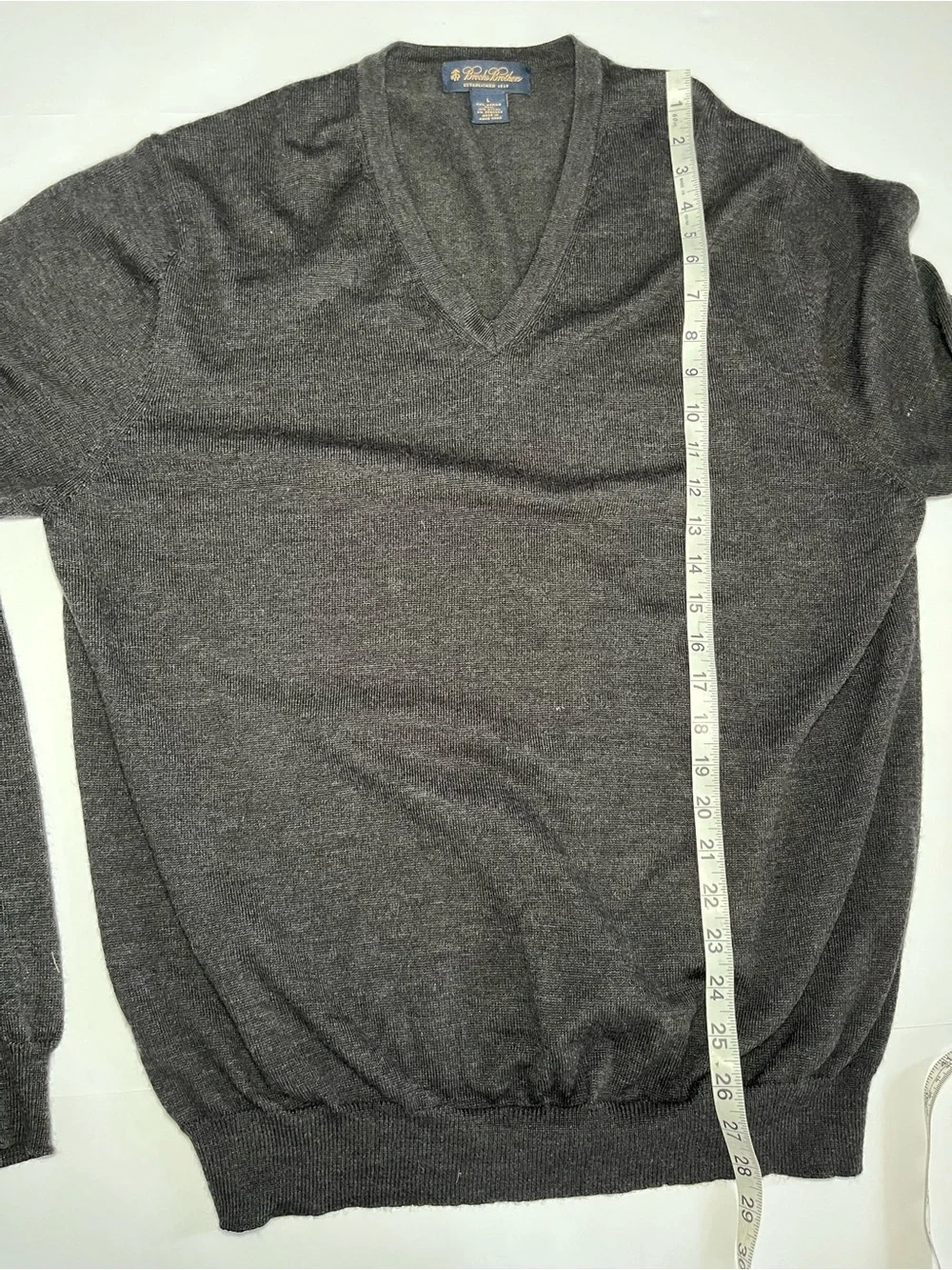 Brooks Brother Charcoal Gray Merino Sweater~Golf~Preppy~Grandpacore